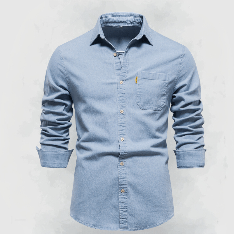 Carmine® | Chemise en denim de coton cousue à la main