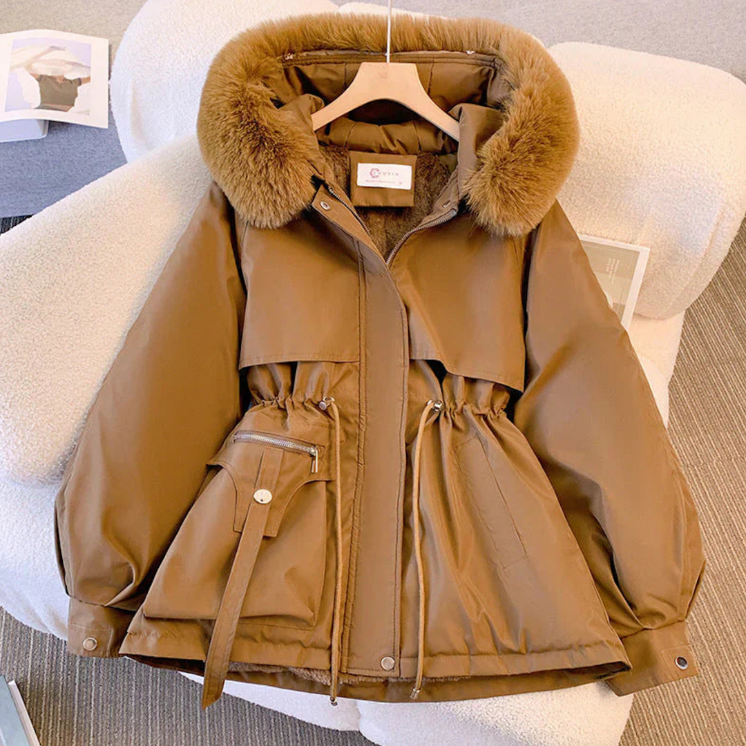 CHARLETTE | MANTEAU D'HIVER LUXE AVEC COL EN FOURRURE