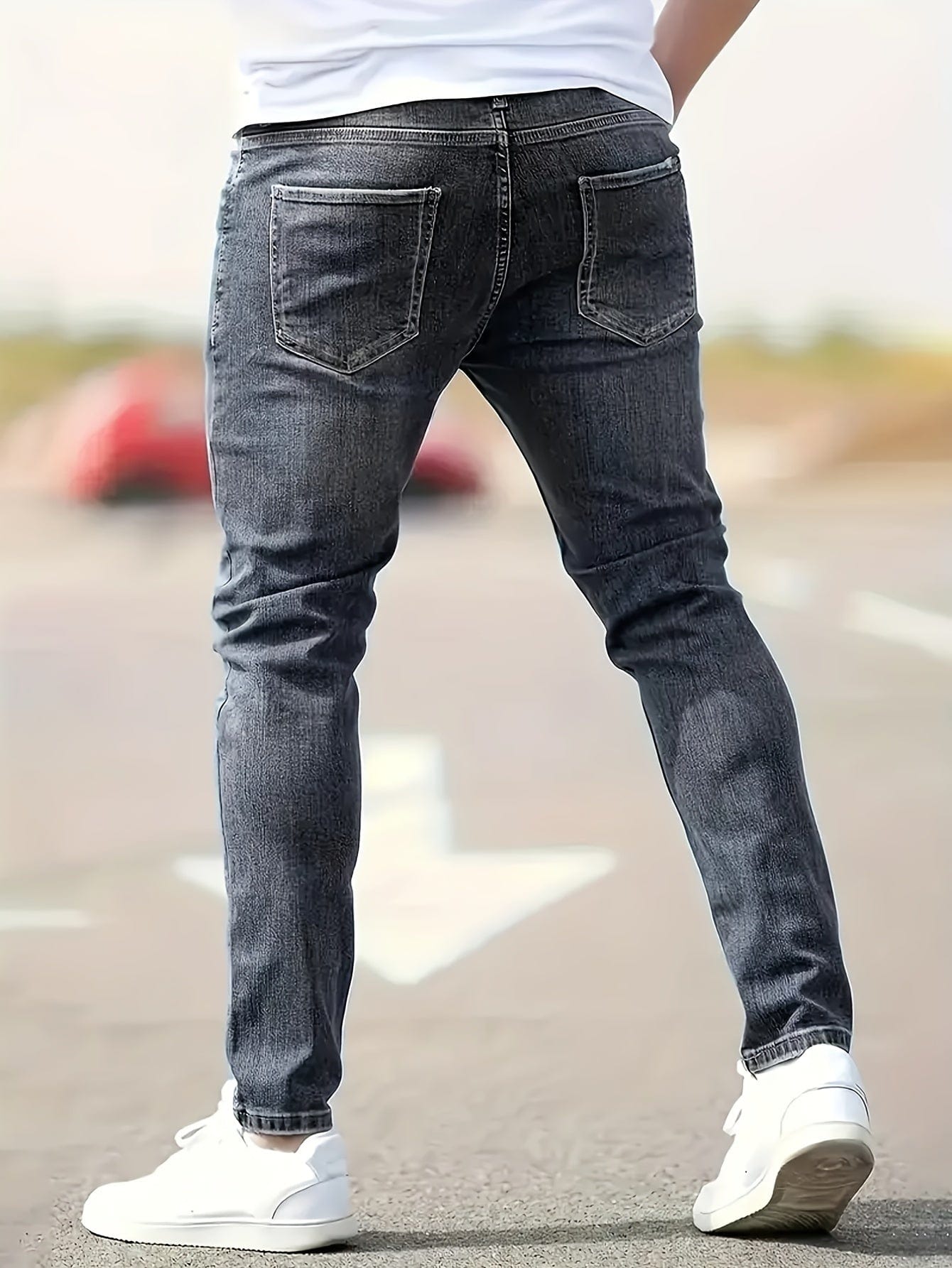 Alex｜Jean slim extensible pour homme - Style déchiré