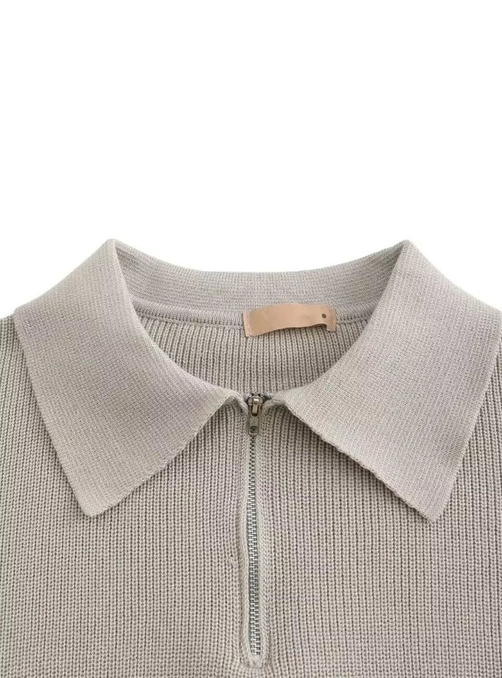 Pull semi-zippé Isola