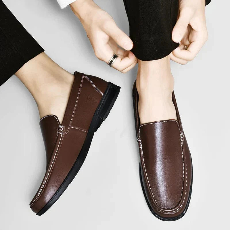 Victor｜Mocassins en cuir véritable